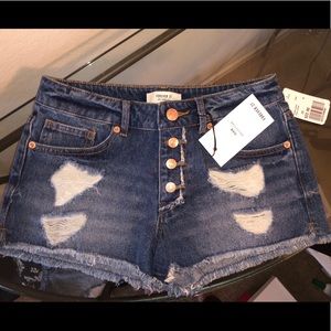 F21 High Rise Jean Shorts size 25